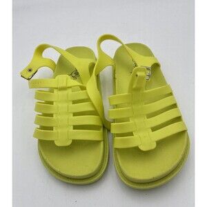 Sole Mates Sandals Womens 8 Casual Open Toe Jelly Strappy Slingback Yellow